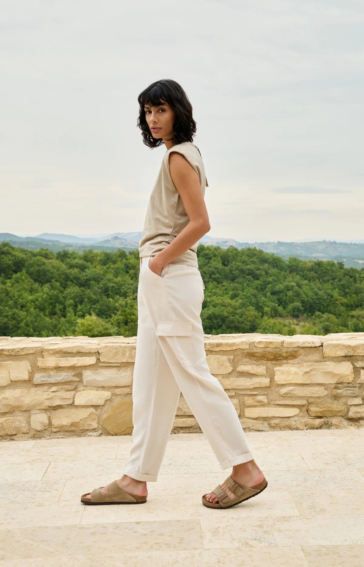 yaya-cargohose-gerades-bein-hose-beige-gr-36 image 4