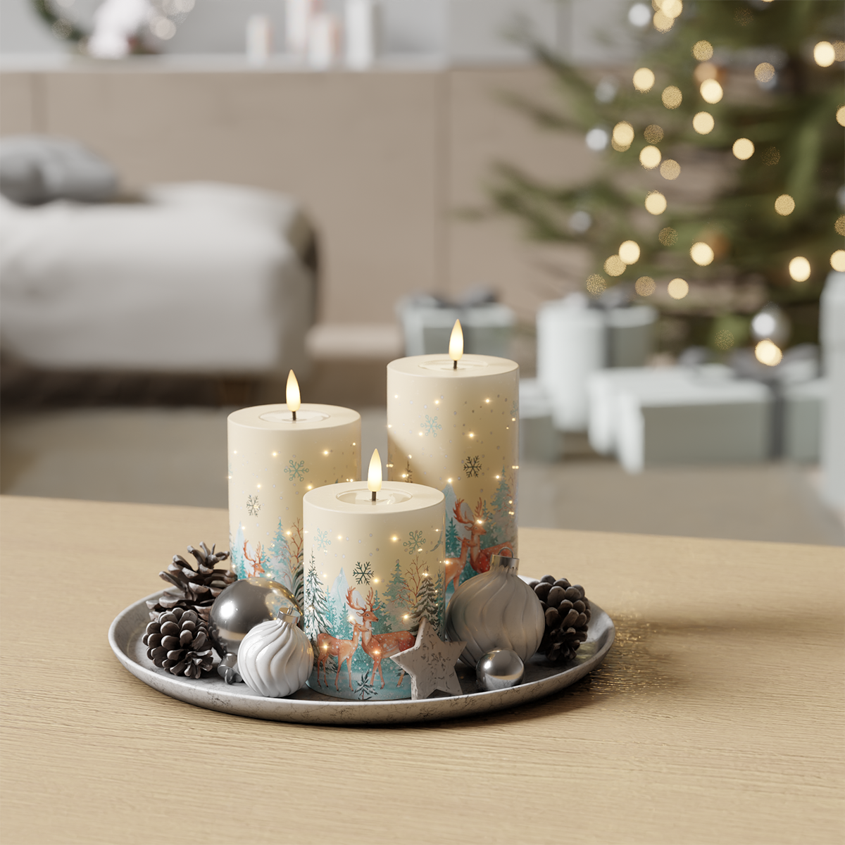 deluxe-homeart-saisons-led-wachskerzen-geschenkbox-weihnachten-3er image 1