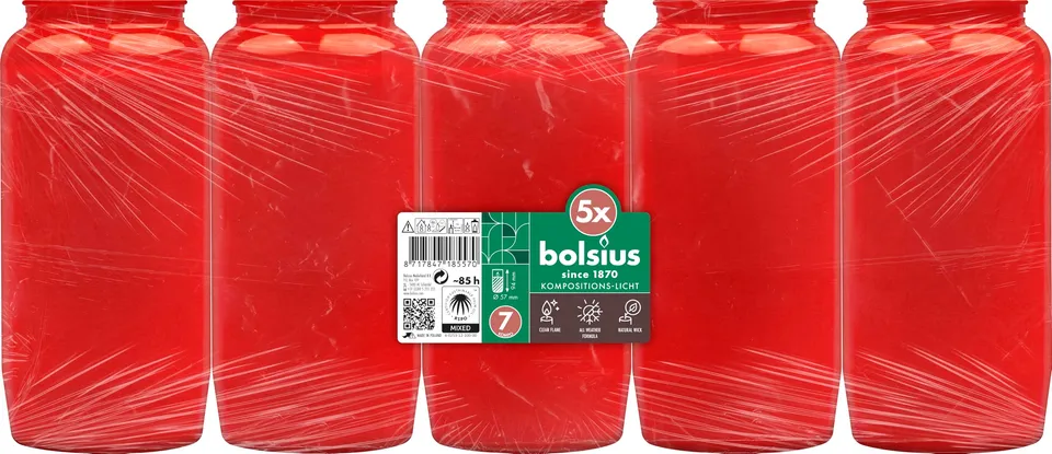 bolsius-grablichte-kompositionslicht-rot-85h-5-st-ck image 1