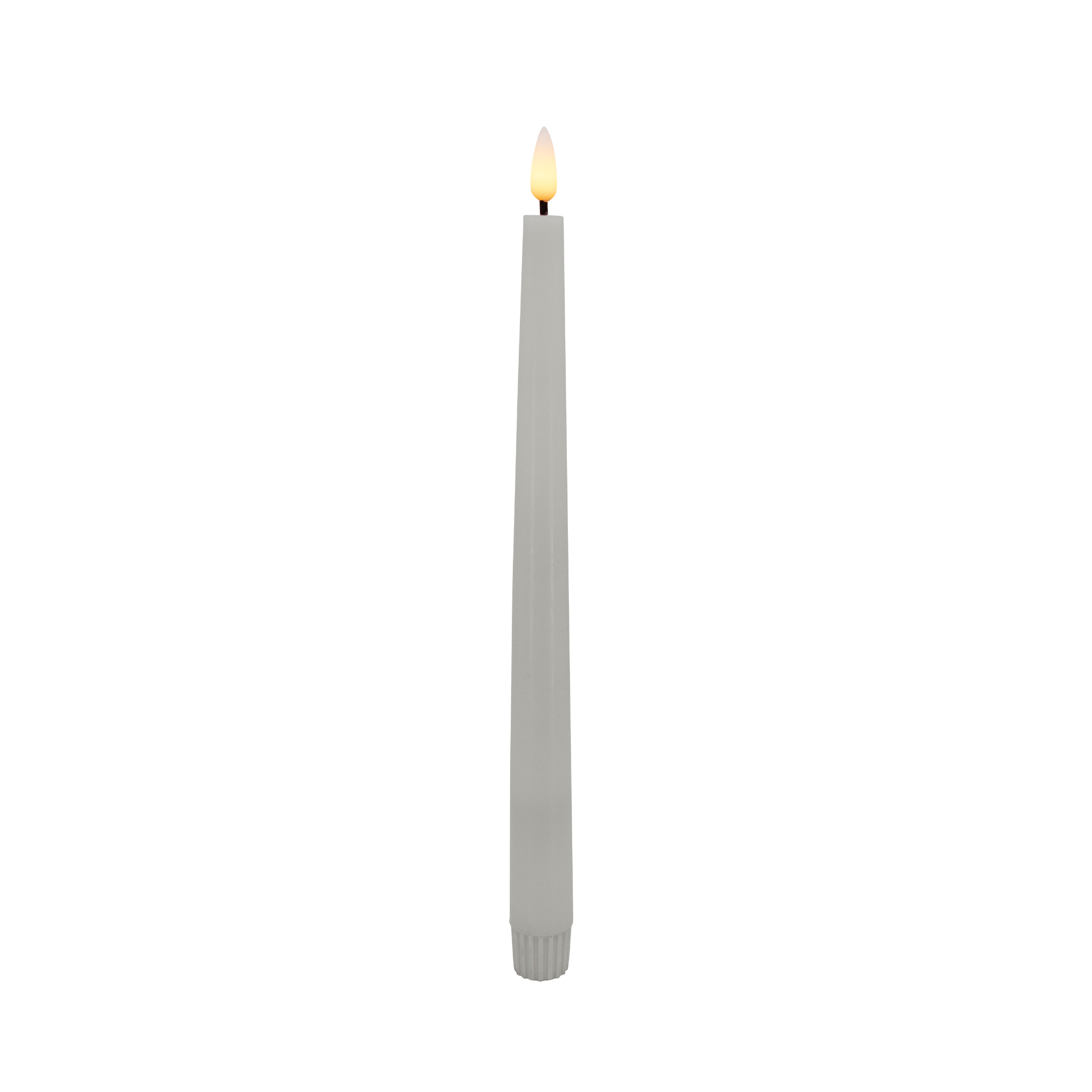 led-stabkerzen-echtwachs-sand-2er-set-26-5-cm image 1