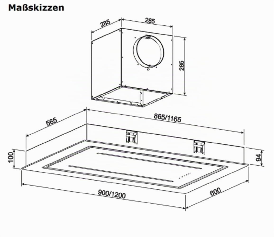 gurari-gch-c-341-prime-deckenhaube-120-cm-schwarz-1000-m-h image 5