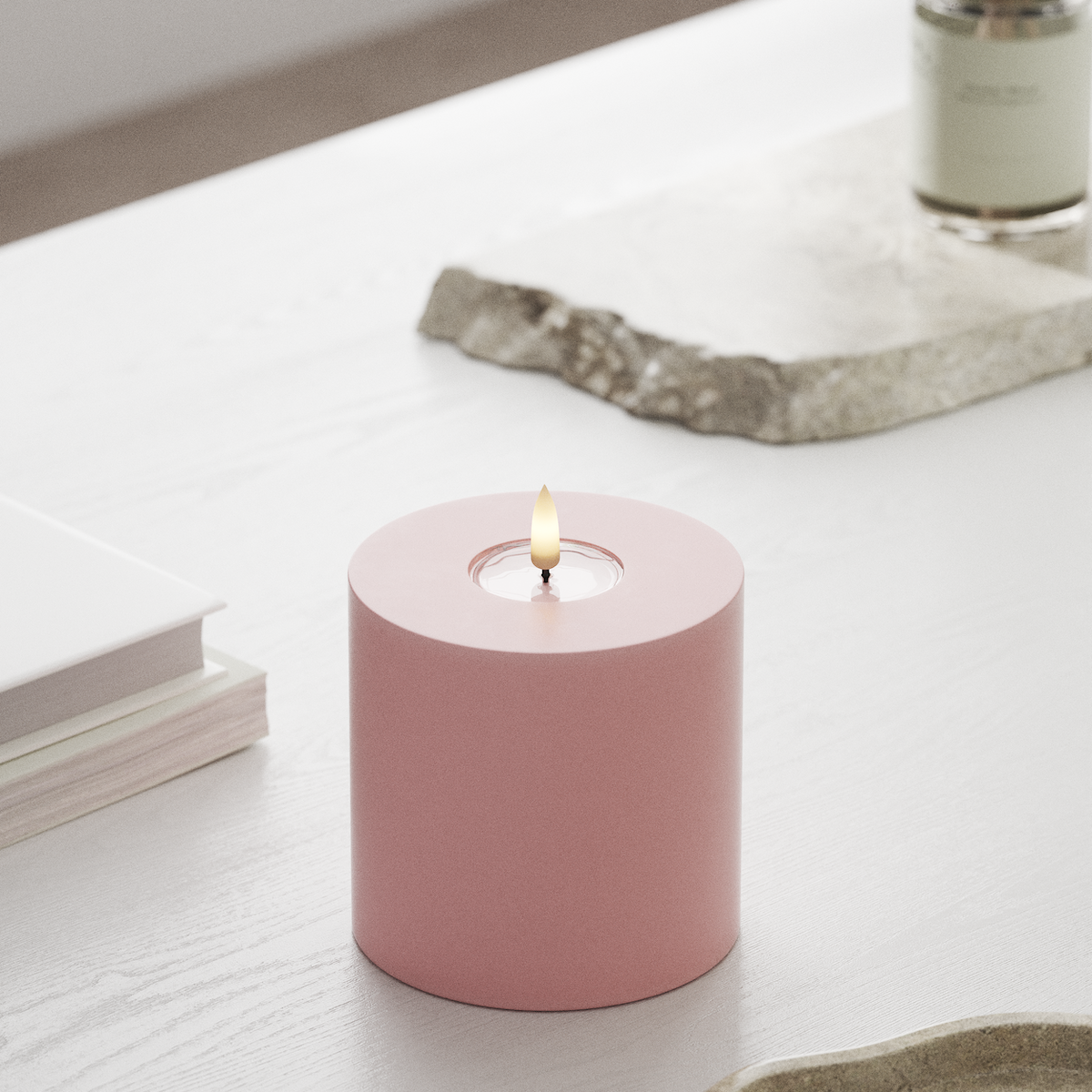 deluxe-homeart-blockkerzen-led-blockkerze-10x10-cm-hellrosa image 3