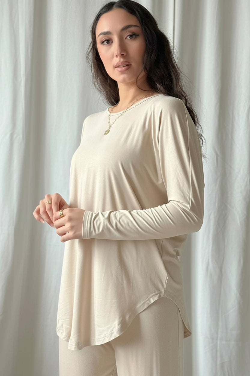 bypias-yoga-bambus-langarmshirt-beige-damen-s-m-l-xl image 3