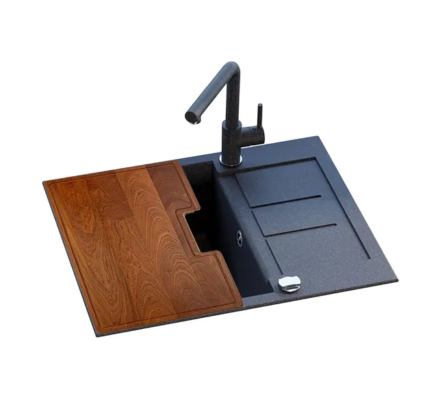 gurari-sqt-102-601-awp-granitsp-le-schwarz-mit-siphon image 1