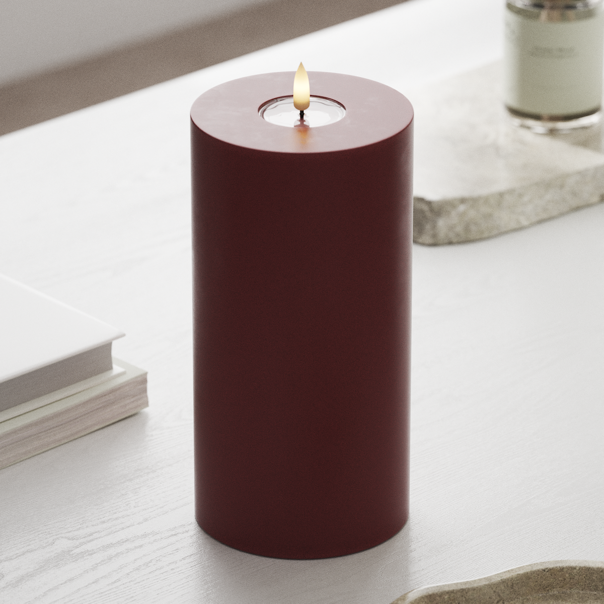 deluxe-homeart-blockkerzen-led-stumpenkerze-10x20cm-bordeaux image 3