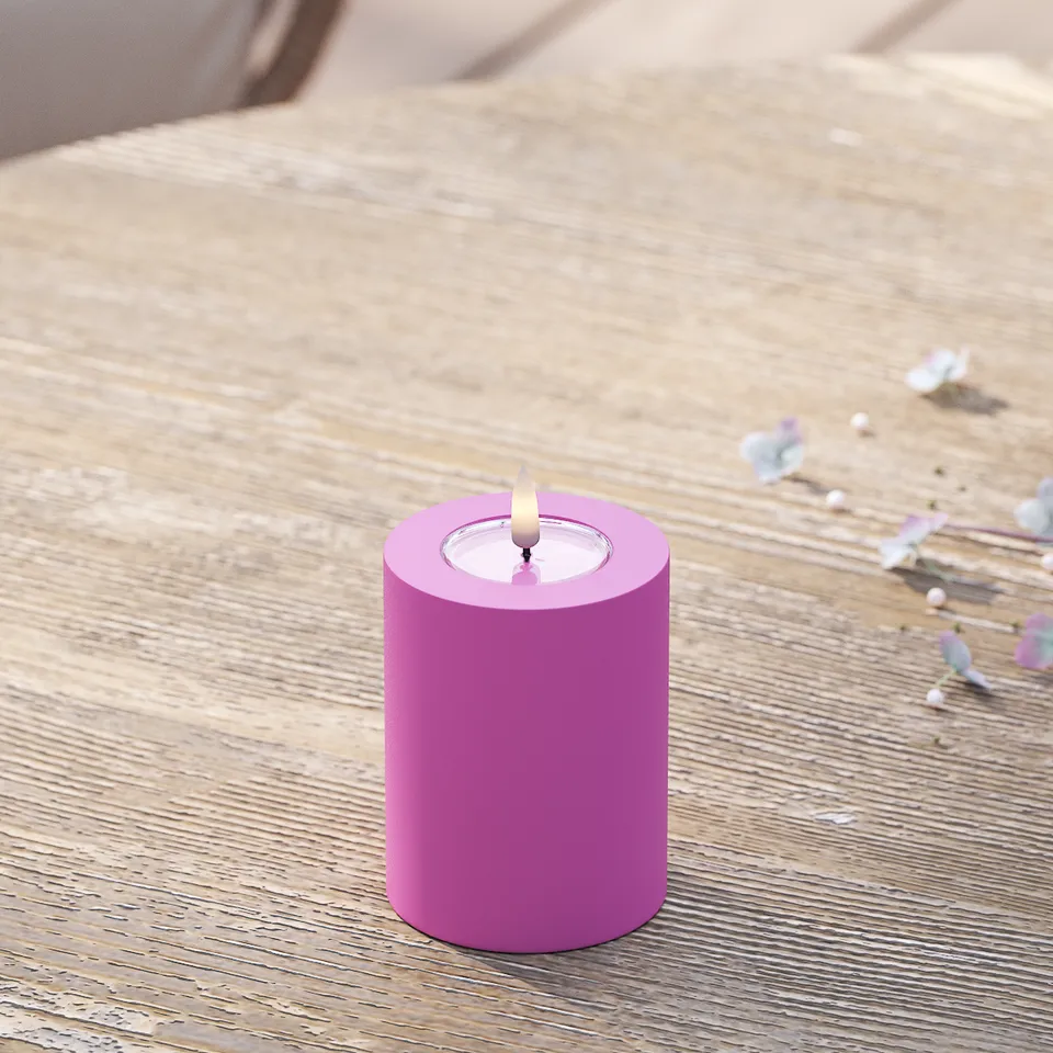 deluxe-homeart-au-enleuchten-led-kerze-7-5x10-cm-magenta image 1