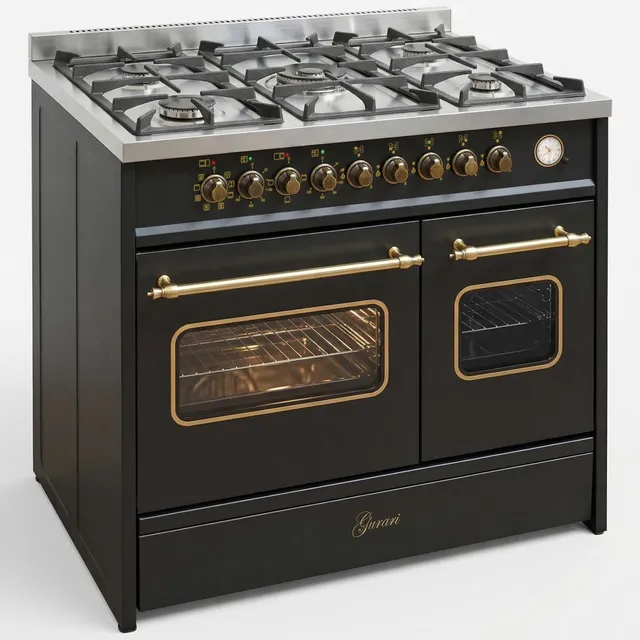 gurari-gch-e-916-bl-r-standherd-90-cm-gas-elektro-5-brenner image 1