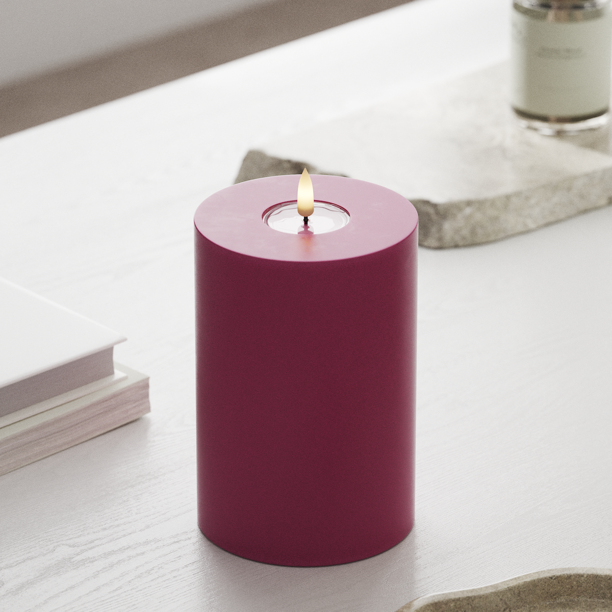 deluxe-homeart-blockkerzen-led-blockkerze-magenta-10x15-cm-real-flame image 3