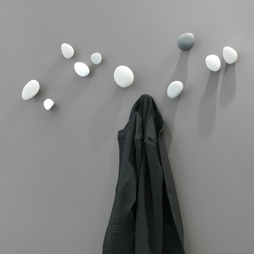 ein-st-ck-vom-gl-ck-hooks-wandhaken-steine-porzellan-5er-set image 4