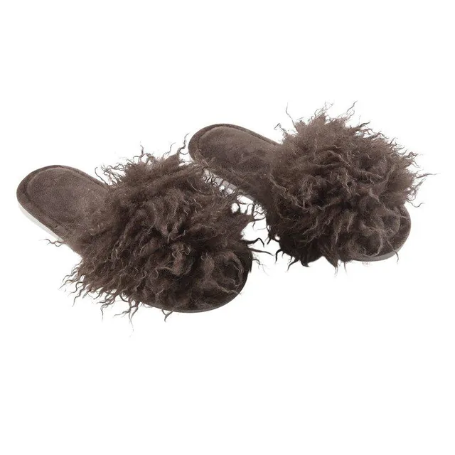 ein-st-ck-vom-gl-ck-curly-pantoffeln-braun-lammfelloptik image 1