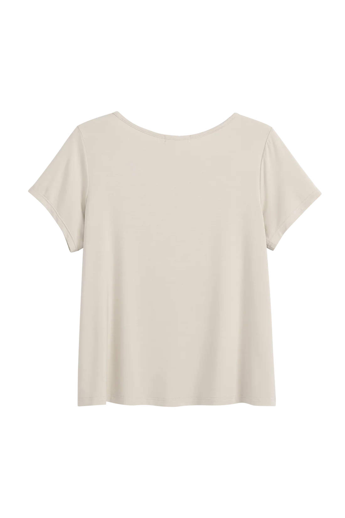 bypias-daily-bambus-t-shirt-damen-beige-s-m-v-ausschnitt image 3