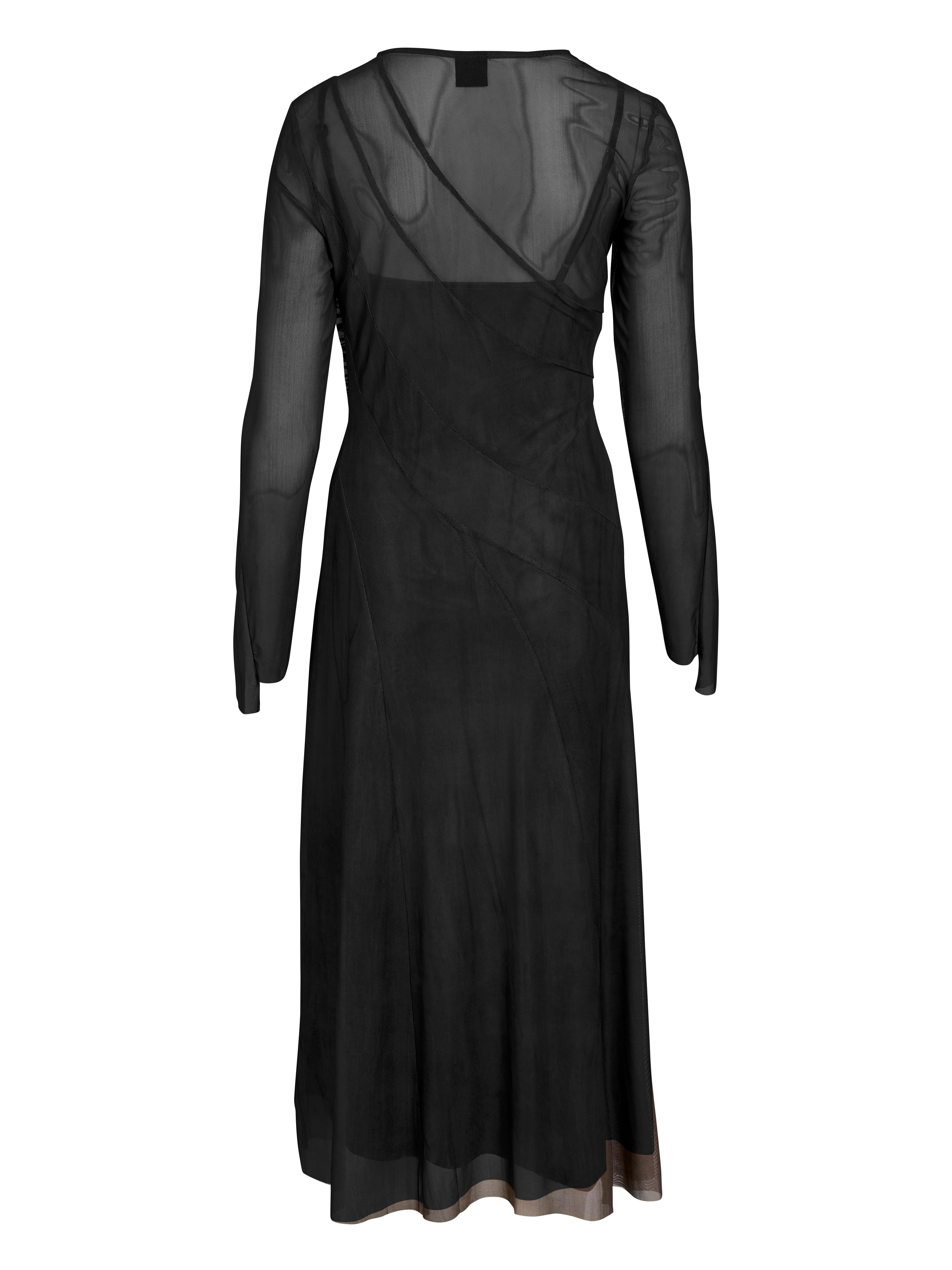 n-denmark-agna-kleid-schwarz-semitransparent-mit-unterkleid image 3
