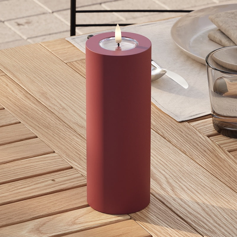 deluxe-homeart-au-enleuchten-led-kerze-7-5x20-cm-bordeaux-ip44 image 2