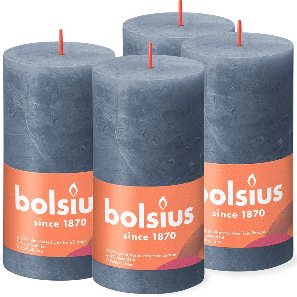 bolsius-rustik-stumpenkerze-dunkelblau-13x7-cm-4er-60h image 1