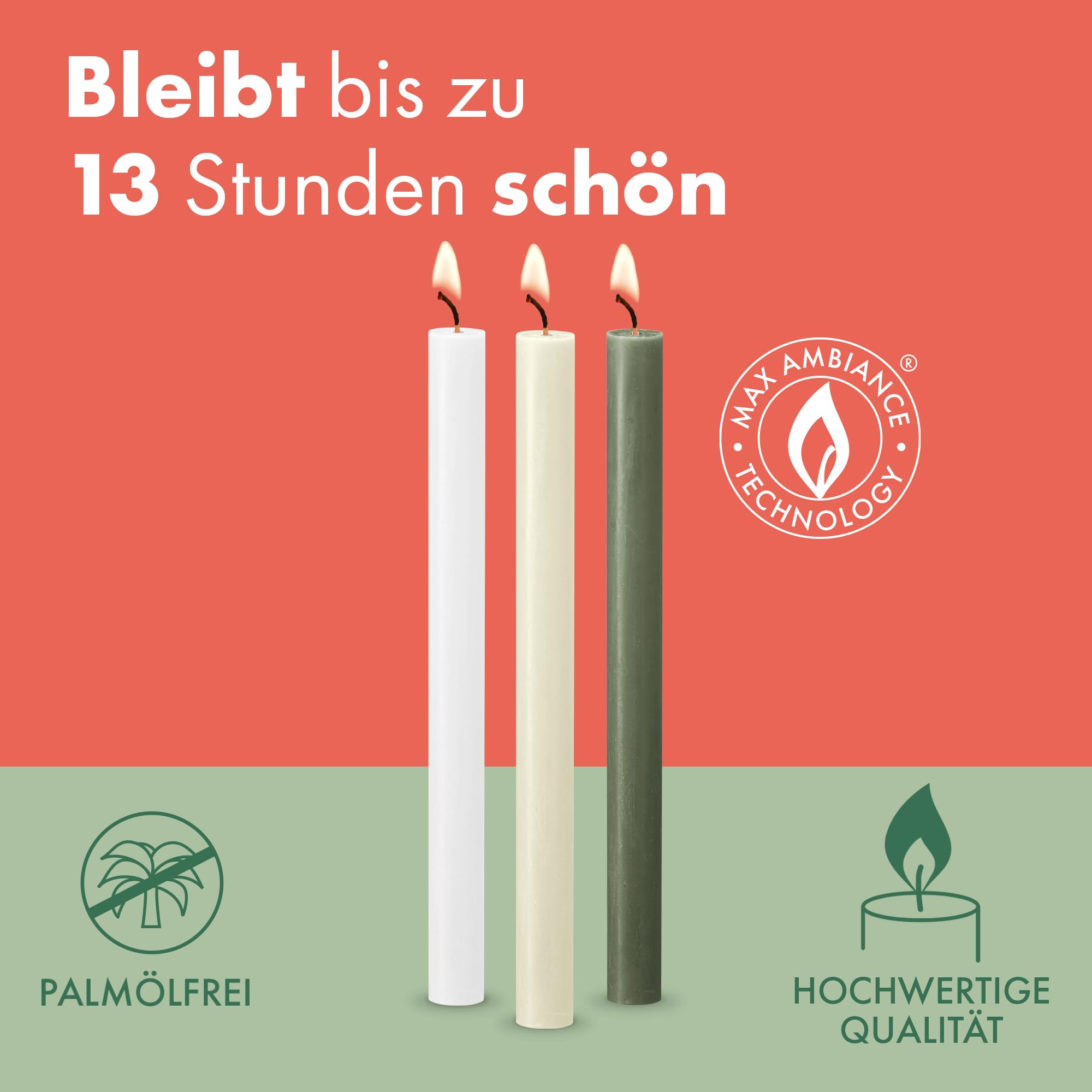 bolsius-rustik-stabkerzen-hellrosa-9-stk-27-cm-13h image 4