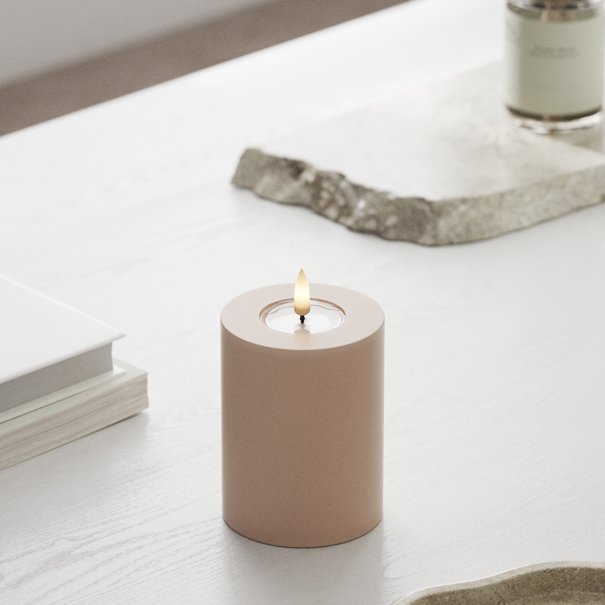 deluxe-homeart-blockkerzen-led-blockkerze-7-5x10-cm-rosa-real-flame image 3
