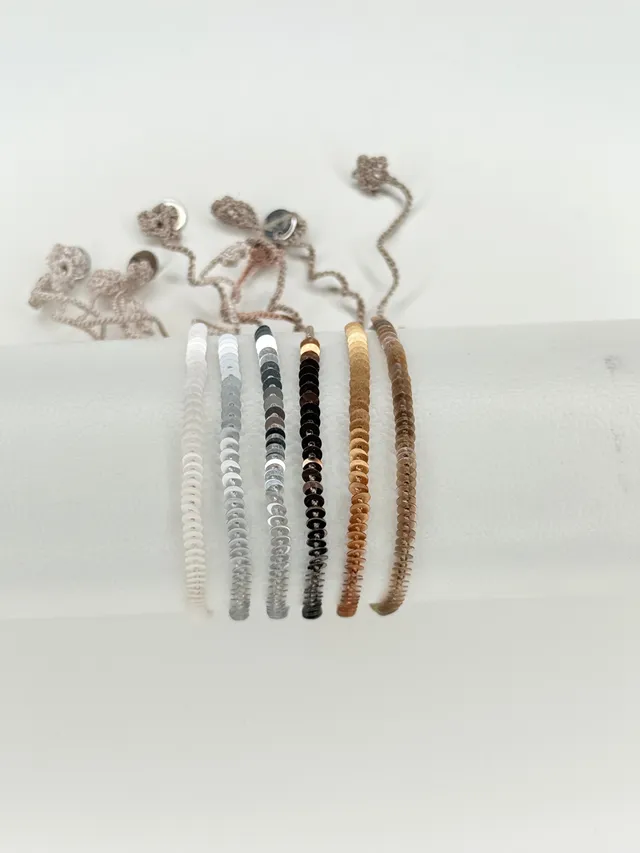 pam-h-kelarmband-mit-pailletten-verstellbar-wei image 1