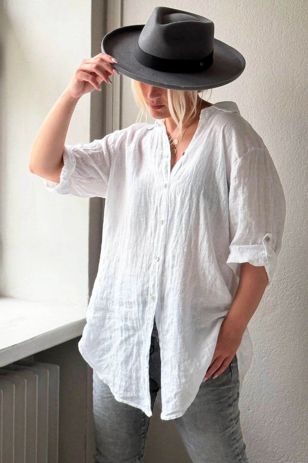 bypias-leinenbluse-milly-damen-bluse-wei-100-leinen image 3