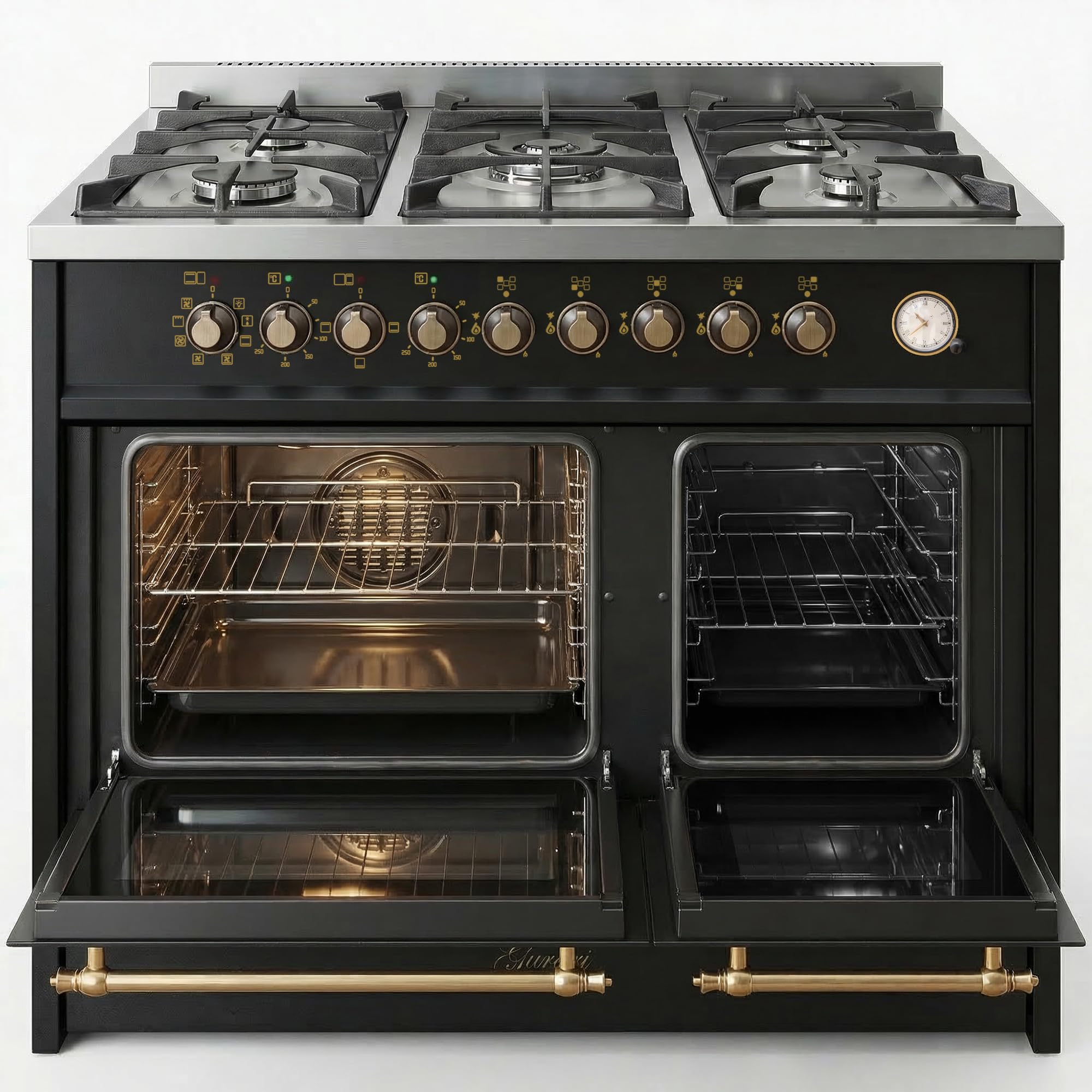 gurari-gch-e-916-bl-r-standherd-90-cm-gas-elektro-5-brenner image 2