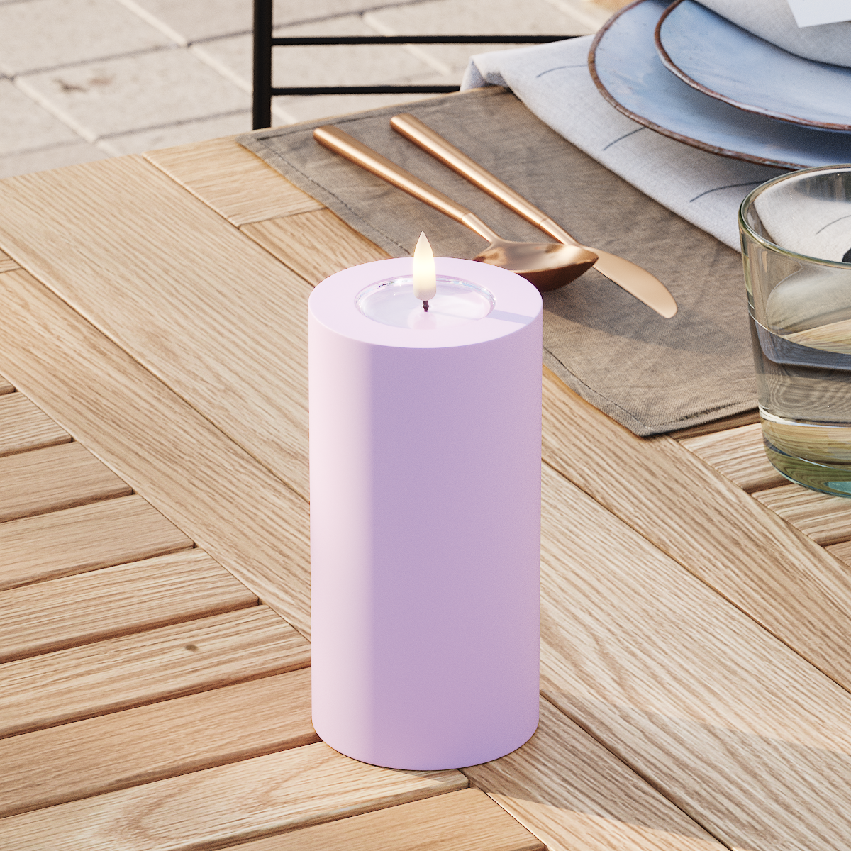 deluxe-homeart-au-enleuchten-led-outdoor-kerze-7-5x15-lavendel-ip44 image 3