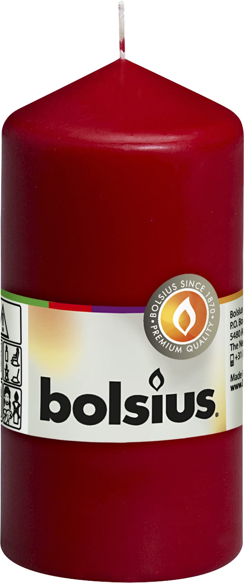 bolsius-essentials-stumpenkerze-weinrot-10er-12x6cm-33h image 4