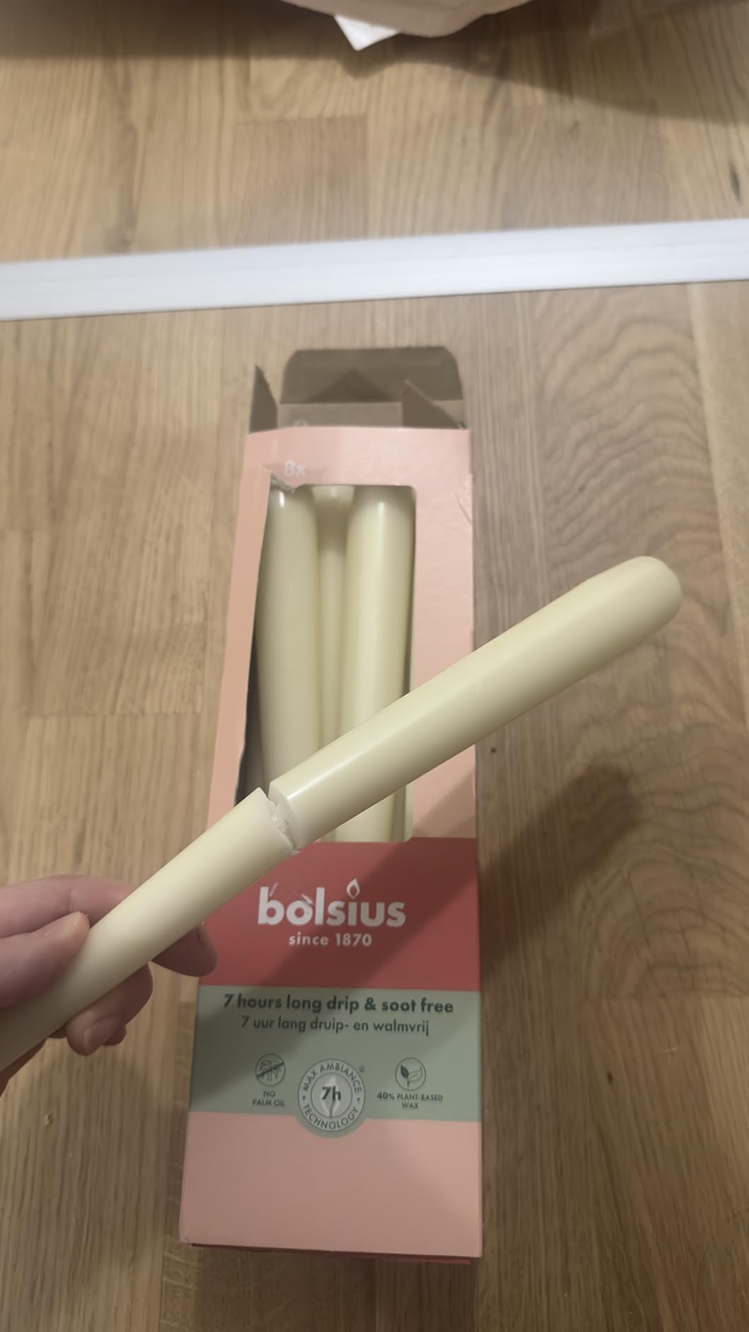 Kein Wachs unten