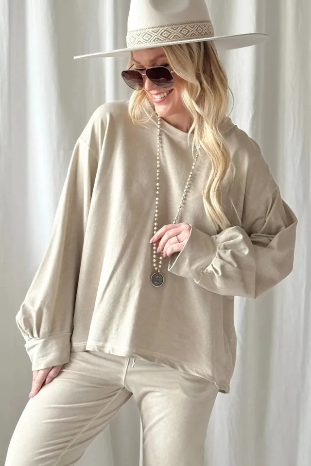 bypias-bohemiana-sweatshirt-beige-vintage-wash-one-size image 1