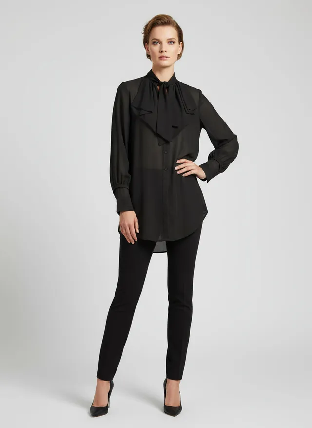 n-denmark-astrid-chiffonbluse-schwarz-lang image 1
