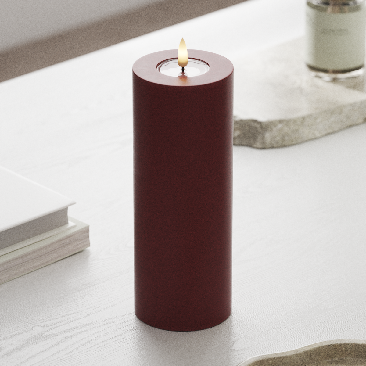 deluxe-homeart-blockkerzen-led-stumpenkerze-7-5x20cm-bordeaux image 3