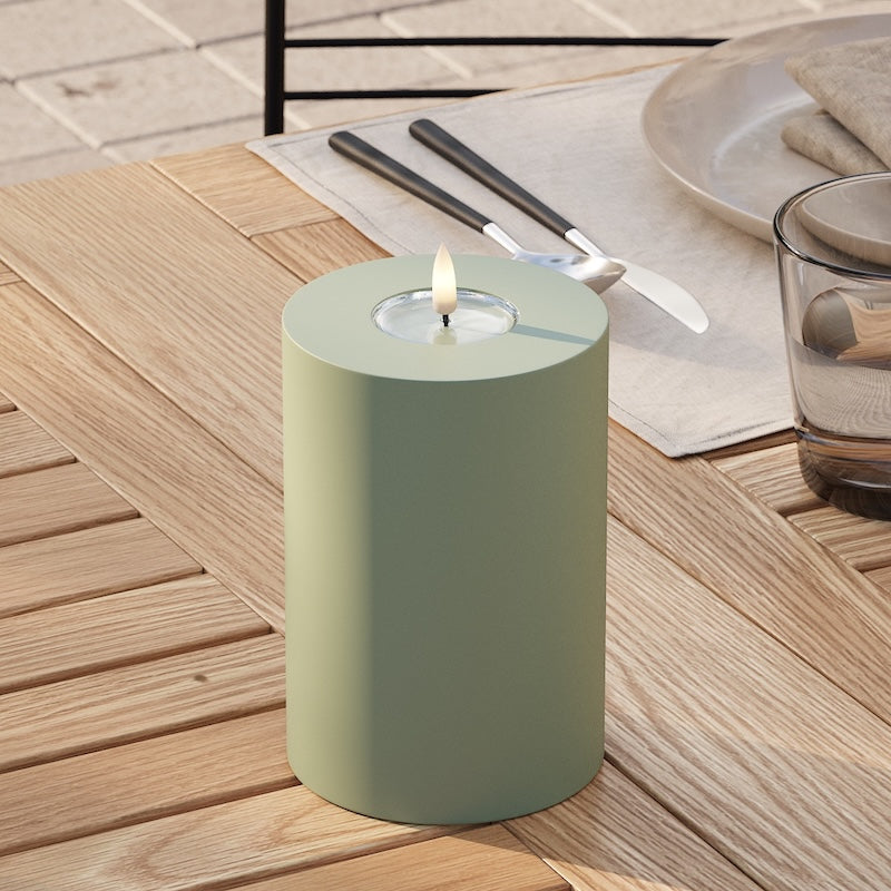 deluxe-homeart-au-enleuchten-led-kerze-10x15-verblasst-gr-n-ip44 image 2