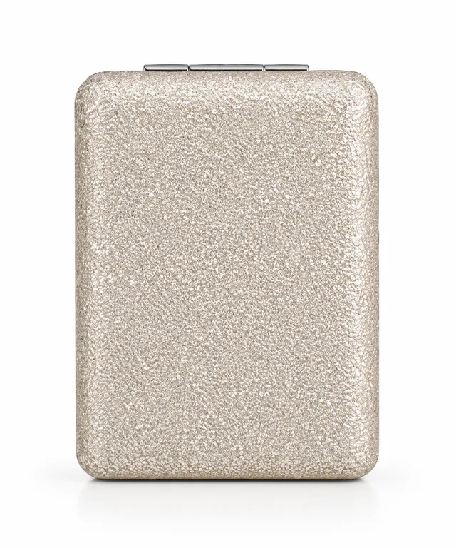 taschenspiegel-vergr-erung-hellbeige-silber-8-5-cm image 1