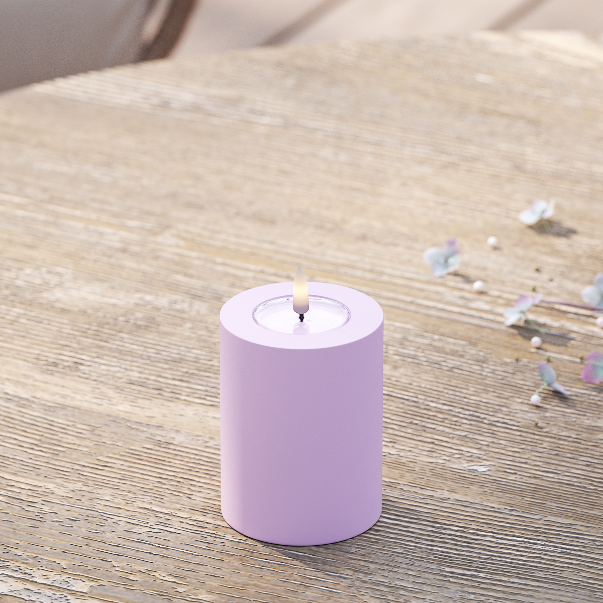 deluxe-homeart-au-enleuchten-led-blockkerze-7-5x10-lavendel-ip44 image 1