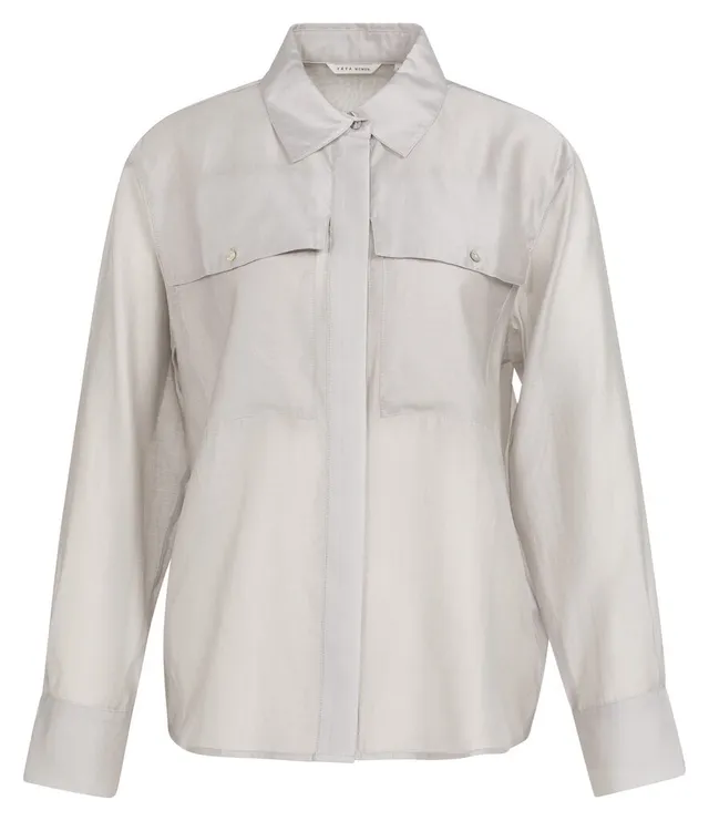 yaya-bluse-transparent-brusttaschen-grau-gr-38 image 1