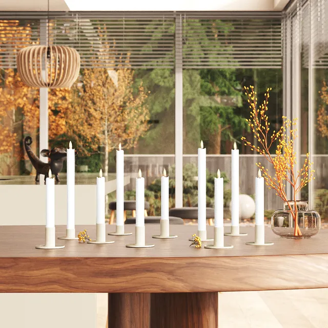 deluxe-homeart-stabkerzen-romantik-wei-10er-15-24-cm image 1