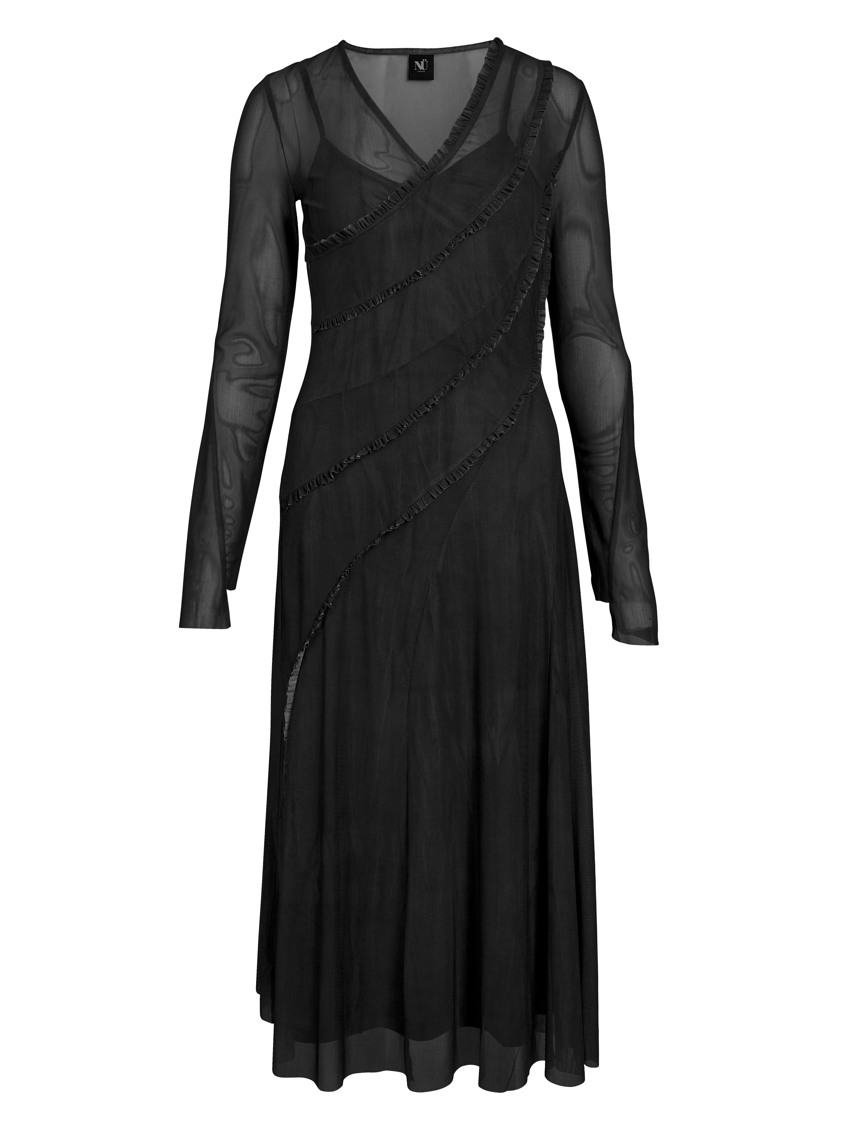 n-denmark-agna-kleid-schwarz-semitransparent-mit-unterkleid image 2