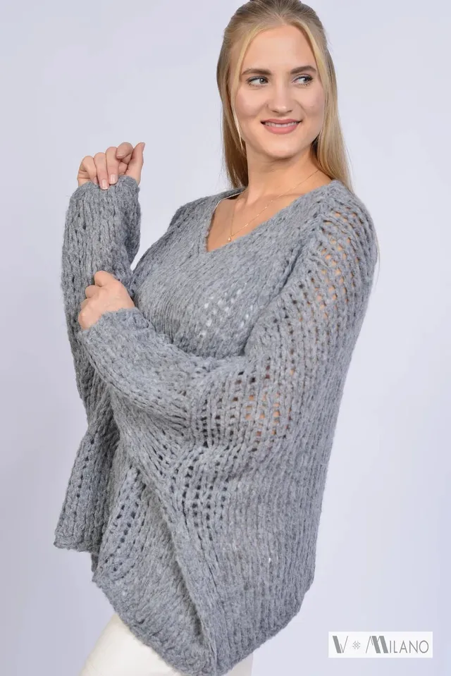ein-st-ck-vom-gl-ck-lora-grobstrickpullover-grau-oversize-wolle image 1