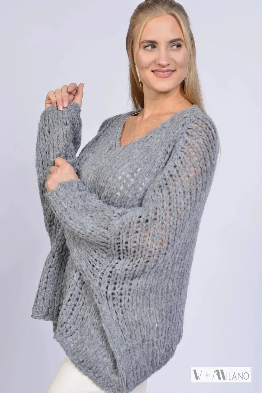 ein-st-ck-vom-gl-ck-lora-grobstrickpullover-grau-oversize-wolle image 1