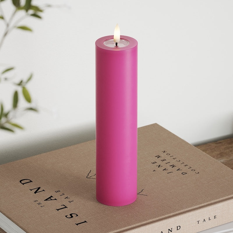 deluxe-homeart-blockkerzen-led-stumpenkerze-5x20cm-magenta image 4