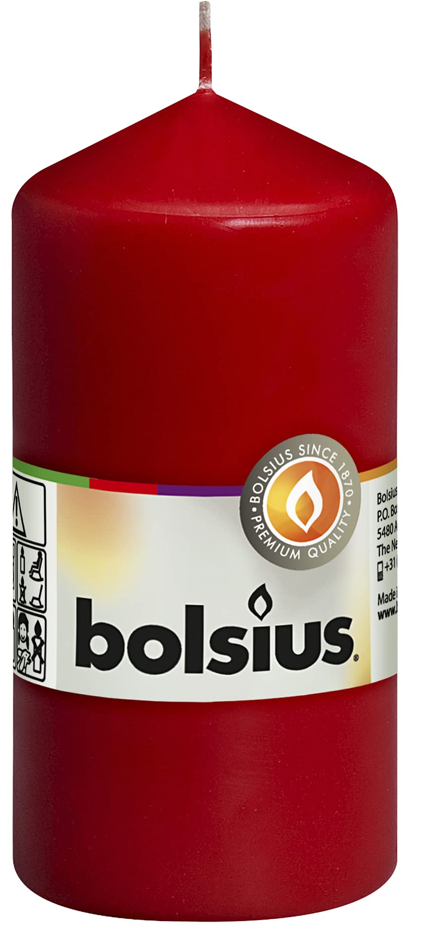 bolsius-essentials-stumpenkerzen-rot-10er-pack-12x6-cm image 4