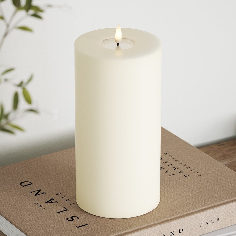 deluxe-homeart-blockkerzen-led-blockkerze-creme-10x20-cm-real-flame image 4
