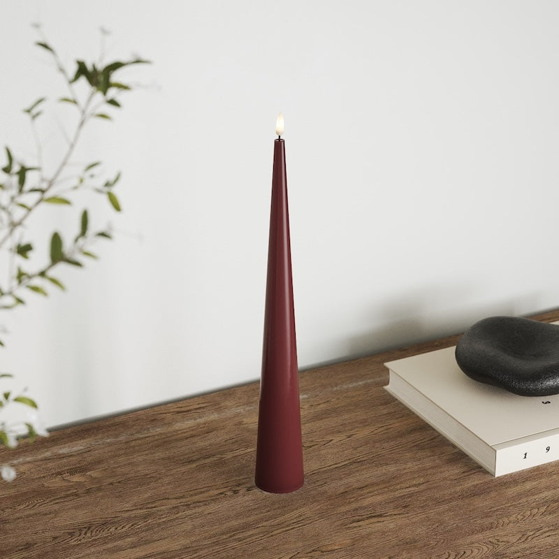 deluxe-homeart-kegelkerze-led-stabkerze-38-cm-bordeaux image 4