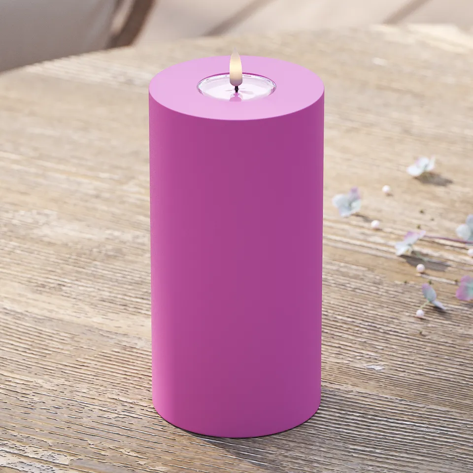 deluxe-homeart-au-enleuchten-led-blockkerze-10x20-cm-magenta-ip44 image 1