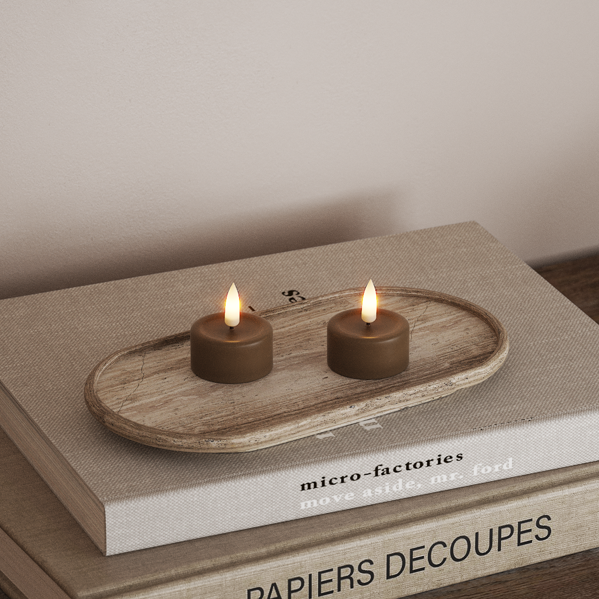 deluxe-homeart-teelichter-led-karamell-2-st-ck-real-flame-timer image 2