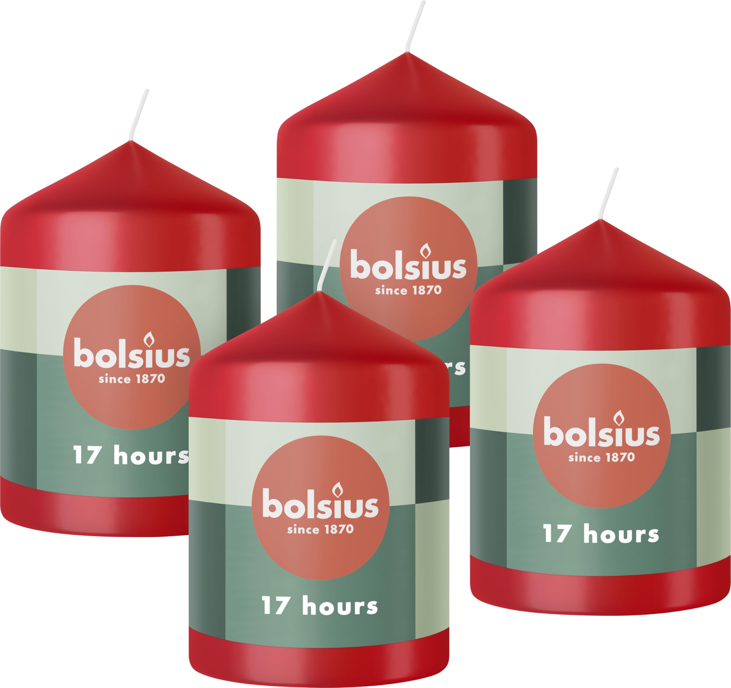 bolsius-essentials-stumpenkerzen-rot-8x6-cm-4-st-ck image 1
