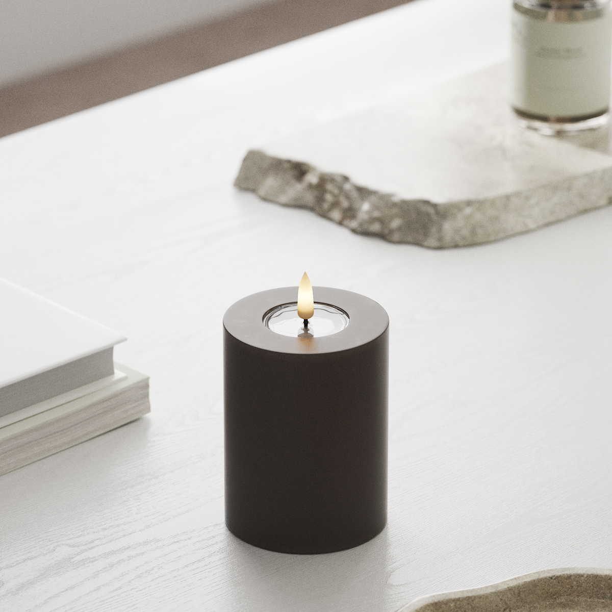 deluxe-homeart-blockkerzen-led-stumpenkerze-mokka-7-5x10-cm image 3