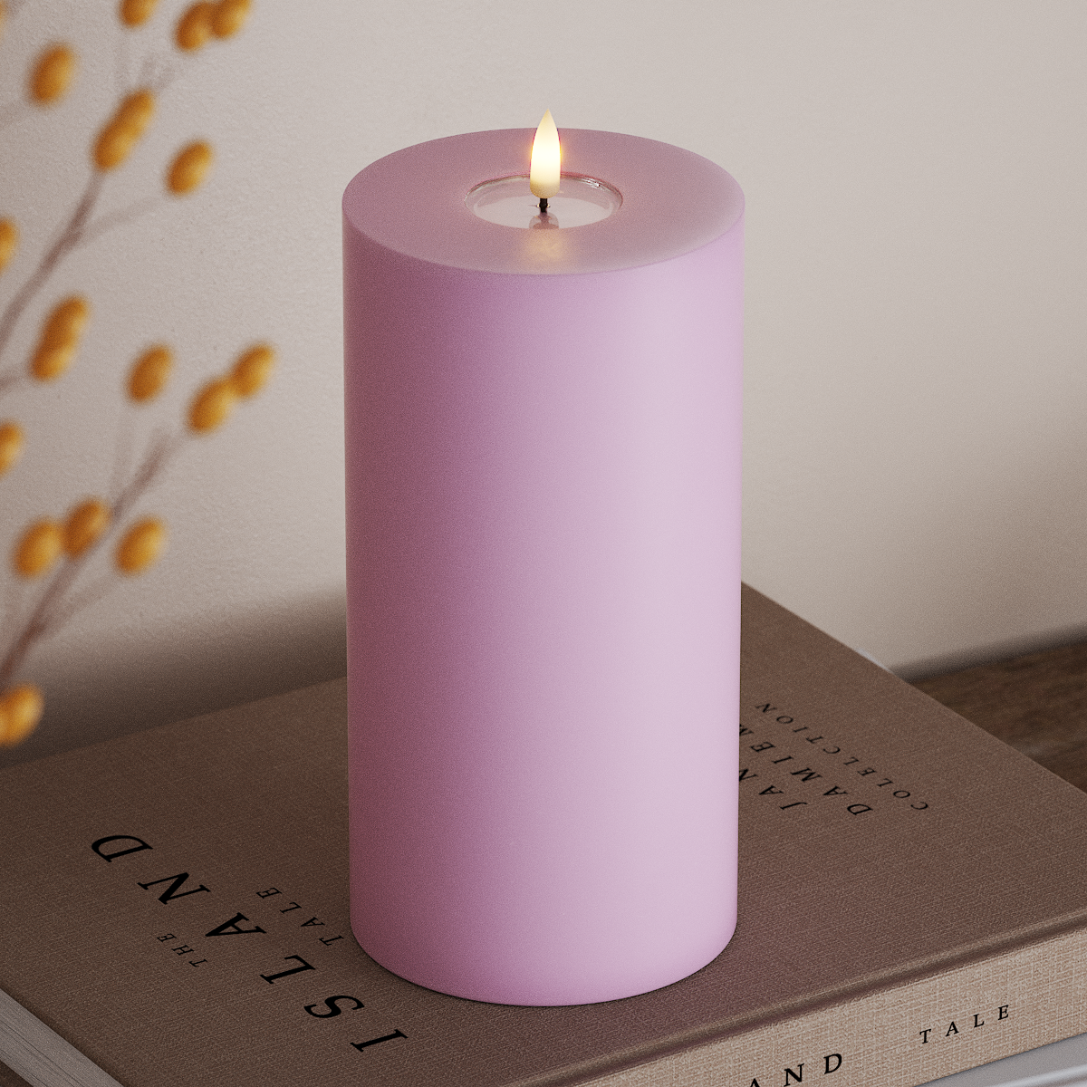 deluxe-homeart-blockkerzen-led-blockkerze-10x20-cm-lavendel image 2