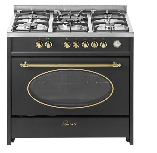 gurari-gch-e-914-bl-standherd-gas-90-cm-retro-schwarz-121-l image 1