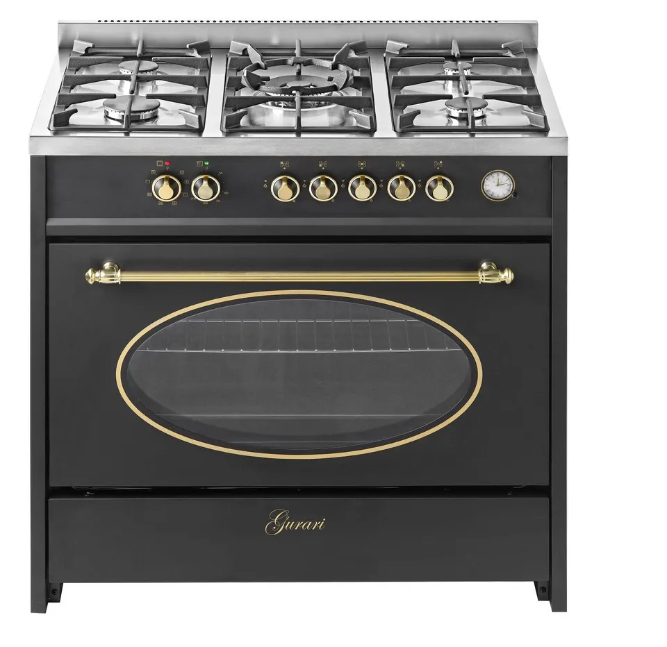 gurari-gch-e-914-bl-standherd-gas-90-cm-retro-schwarz-121-l image 1