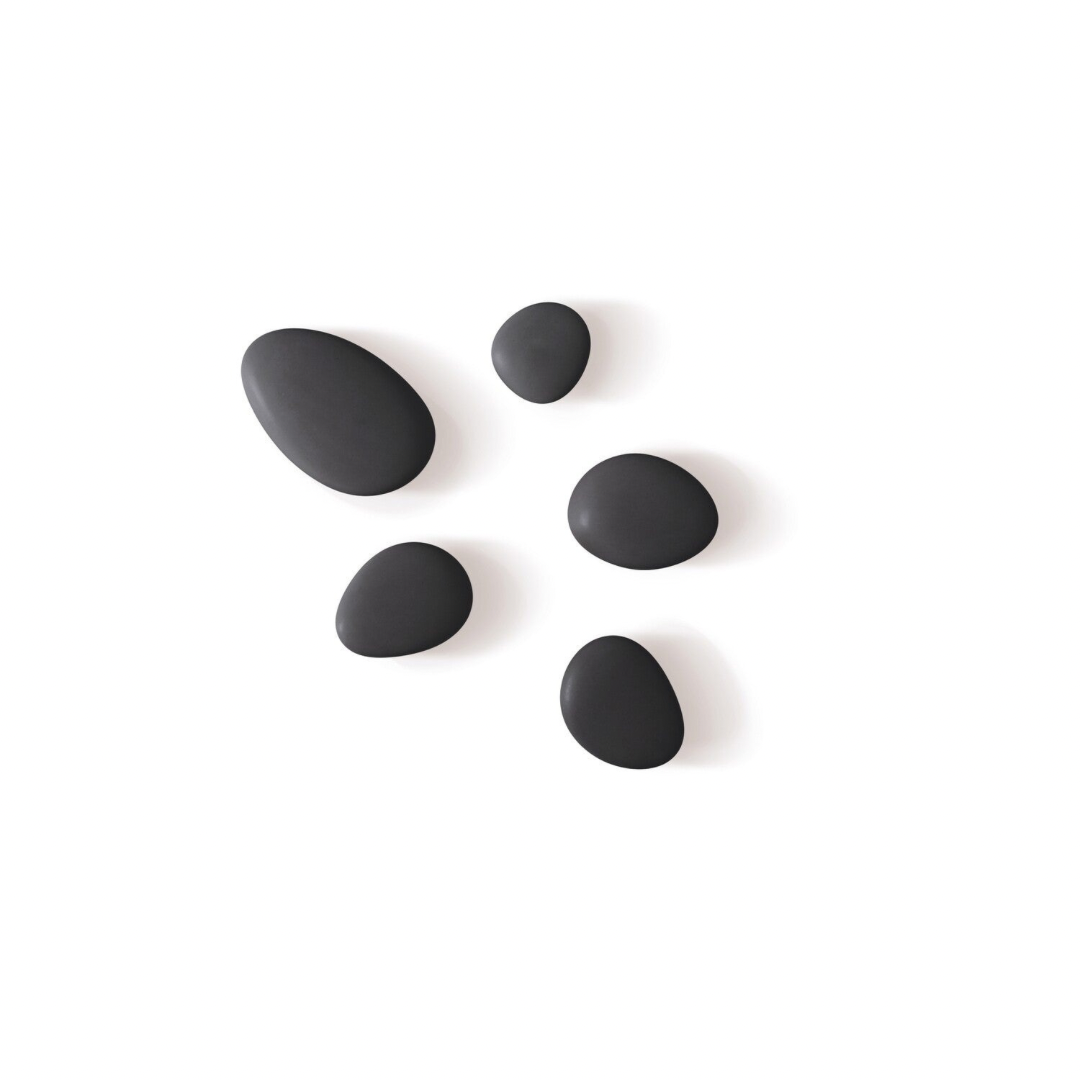 ein-st-ck-vom-gl-ck-hooks-wandhaken-steine-porzellan-5er-set image 1