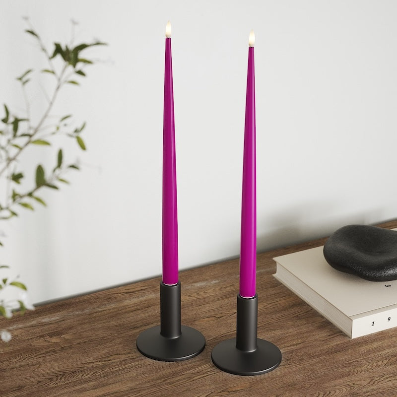 deluxe-homeart-kerzenlicht-mit-lack-led-38-cm-violett-2er-real-flame image 3